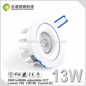 Sunset 2000K-3000K CCT 0-100% Dimmable COB LED downlight